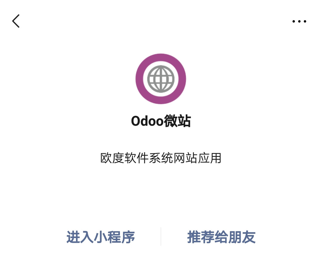 Odoo微站小程序资料页面