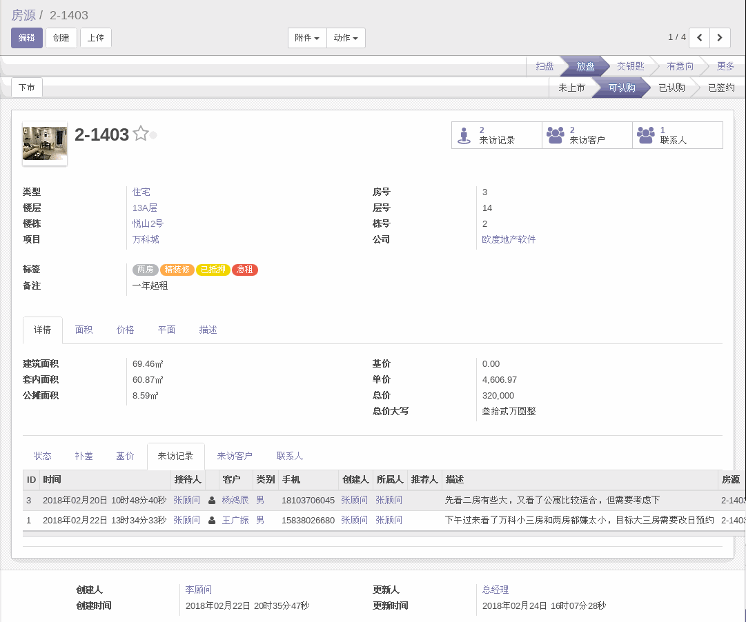 房源为中心信息一体化